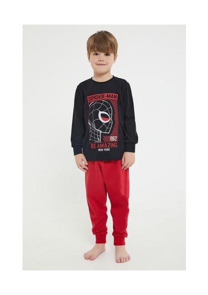 Lisanslı Be Amazing Siyah Erkek Çocuk Uzun Kol Pijama Takım