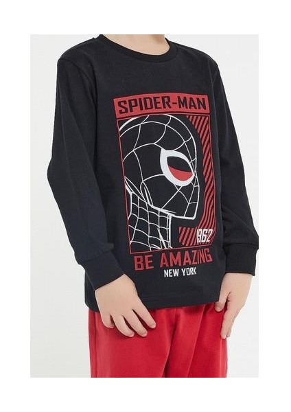 Lisanslı Be Amazing Siyah Erkek Çocuk Uzun Kol Pijama Takım