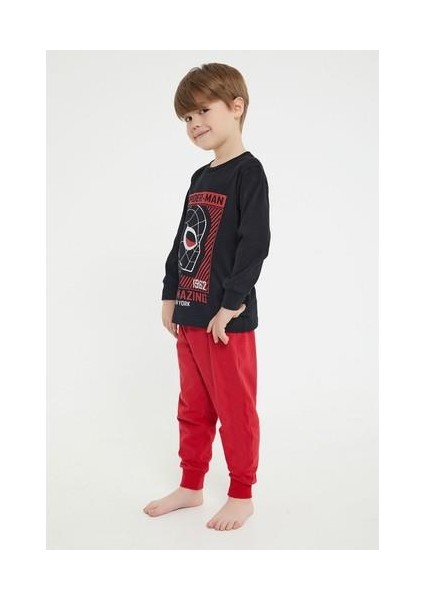 Lisanslı Be Amazing Siyah Erkek Çocuk Uzun Kol Pijama Takım