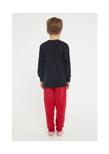 Lisanslı Be Amazing Siyah Erkek Çocuk Uzun Kol Pijama Takım