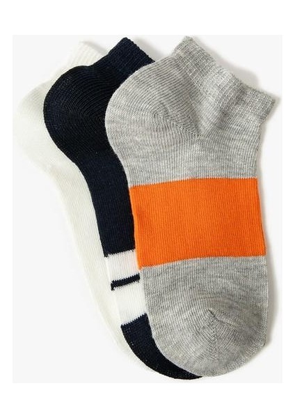 3’Lü Patik Çorap Seti Çizgili Çok Renkli fırsatları