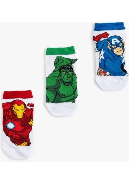 3'lü Marvel Baskılı Çorap Seti Lisanslı fırsatları