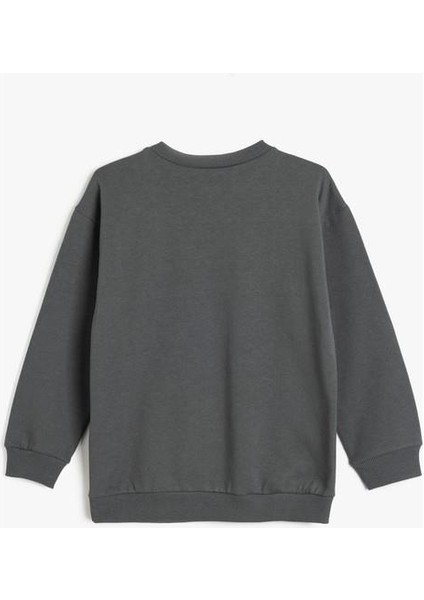 Batman Sweatshirt Lisanslı Uzun Kollu Bisiklet Yaka Pamuklu Şardonlu fırsatları