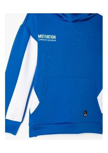 Kapşonlu Sweatshirt Kanguru Cepli Uzun Kollu