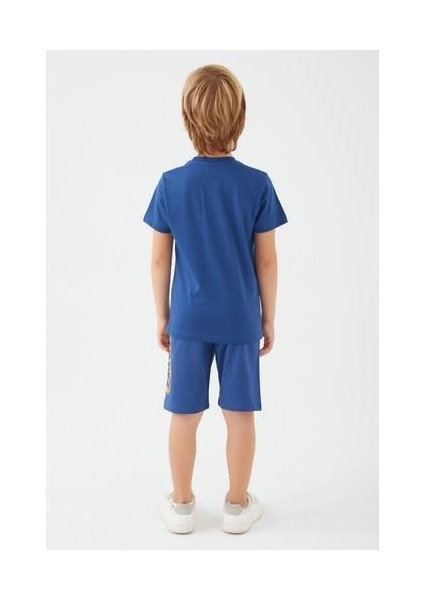 D4789-3 Erkek Çocuk Alt Üst Takım Gece Mavisi