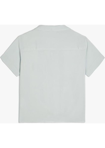 Viskon Gömlek Kısa Kollu Kaplan Baskılı Cep Detaylı indirimleri