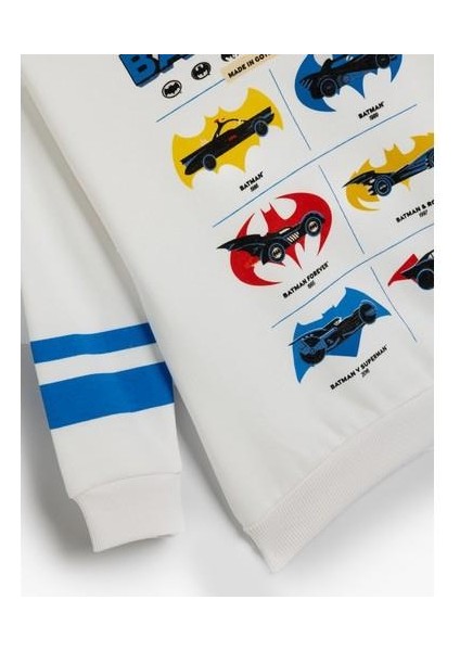 Batman Kapşonlu Sweatshirt Lisanslı Uzun Kollu Şardonlu