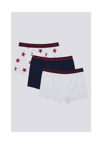 Beyaz Erkek Çocuk 3'lü Boxer