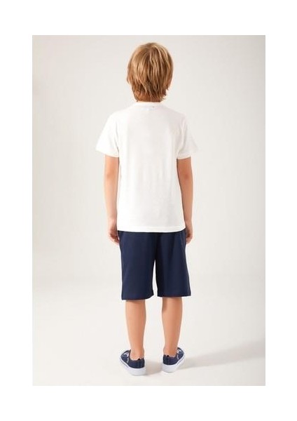 Live Naturals Krem Erkek Çocuk Bermuda Takım