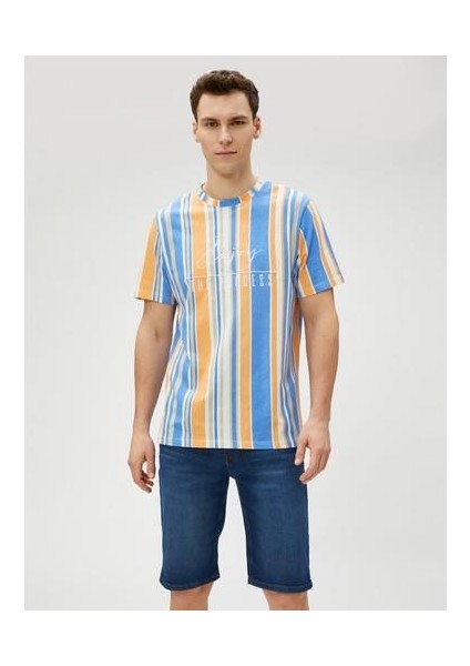 Kot Şort Düğmeli Cep Detaylı Pamuklu