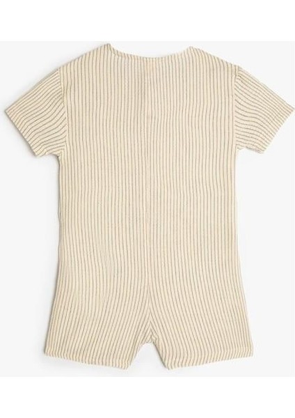 Tulum Bisiklet Yaka Kısa Kollu Pamuklu Düğme Detaylı indirimleri