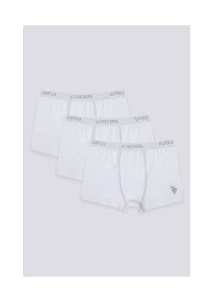Plain Color Beyaz Erkek Çocuk 3'lü Boxer indirimleri
