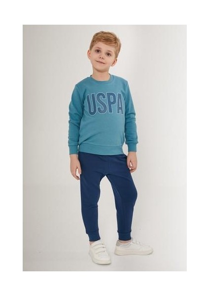 Strip Mavi Erkek Çocuk Eşofman Takımı