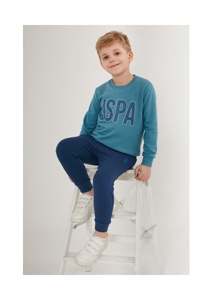 Strip Mavi Erkek Çocuk Eşofman Takımı