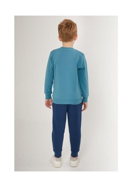 Strip Mavi Erkek Çocuk Eşofman Takımı