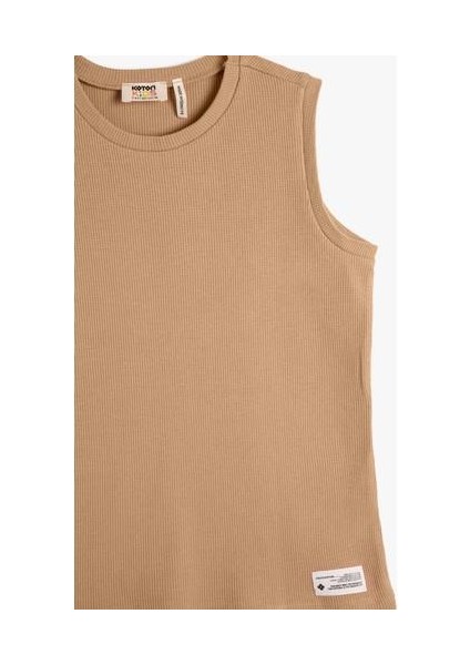 Basic Atlet Bisiklet Yaka Fitilli Pamuklu