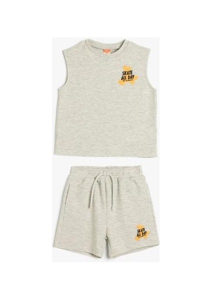 Baskı Detaylı 2'li Şort Atlet Takımı fırsatları