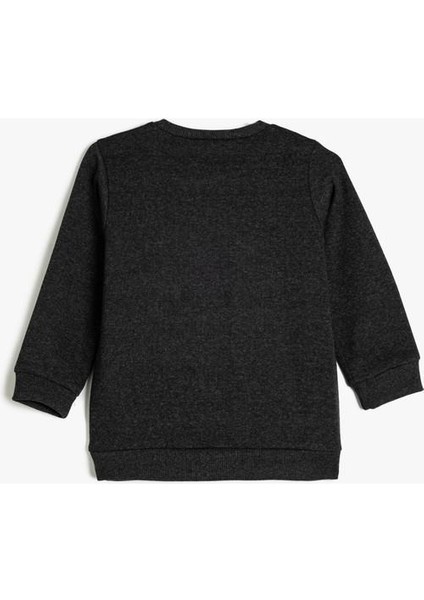 Sweatshirt Uzun Kollu Kaplan Baskılı fırsatları