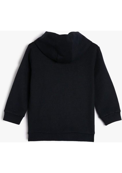 Kapşonlu Sweatshirt Şardonlu Uzay Temalı Baskılı indirimleri