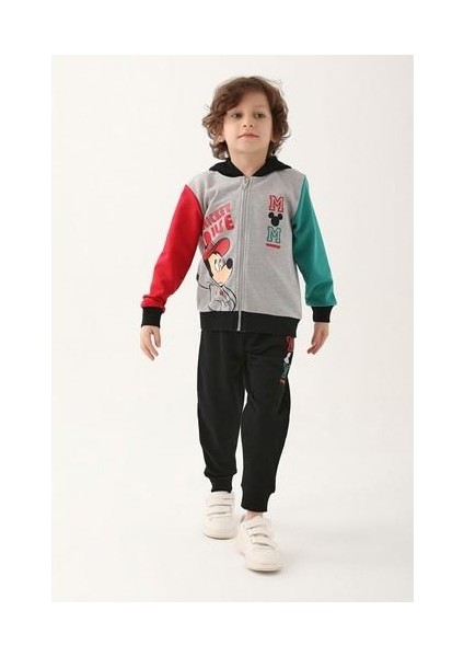 D4818-3 Erkek Çocuk Eşofman Takımı Gri Melanj indirimleri