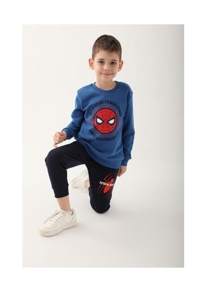 Saks Mavi Erkek Çocuk Eşofman Takımı
