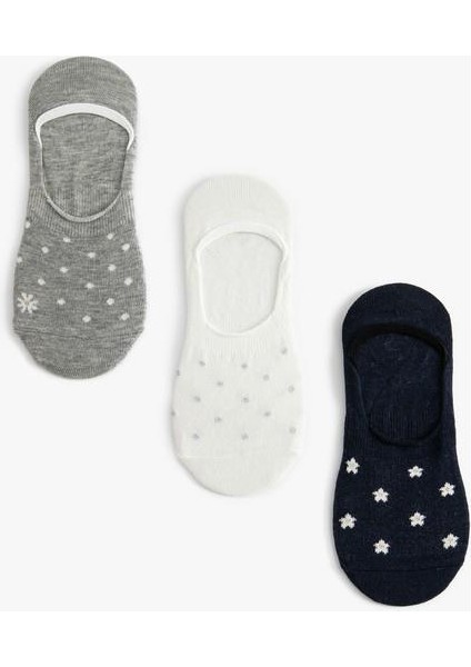 Puantiyeli Spor Çorap Seti 3'lü Çok Renkli indirimleri