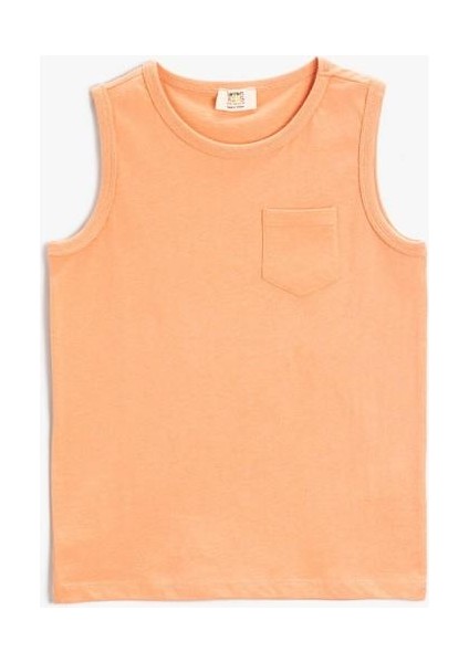 Erkek Çocuk Cep Detaylı Bisiklet Yaka Atlet Pamuklu fırsatları