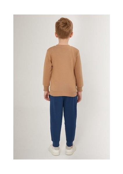 Original Pattern Beyaz Erkek Çocuk Eşofman Takımı