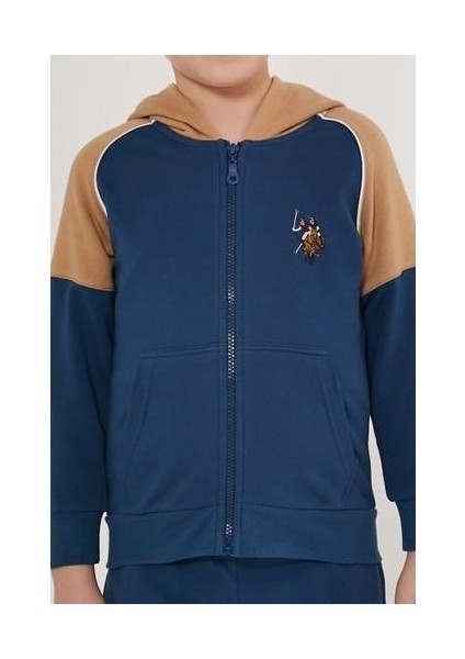 Zipper Koyu Mavi Erkek Çocuk Eşofman Takımı