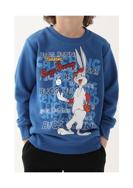 Saks Mavi Erkek Çocuk Eşofman Takımı