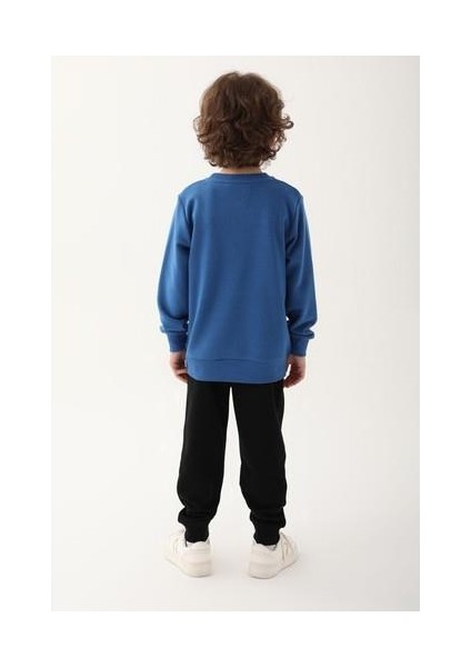 Saks Mavi Erkek Çocuk Eşofman Takımı