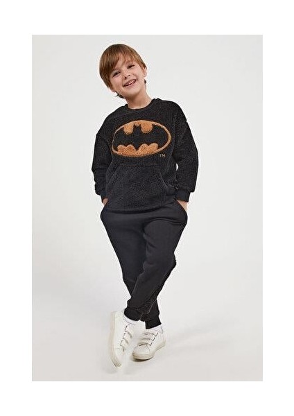 Lisanslı Siyah Erkek Çocuk Eşofman Takım