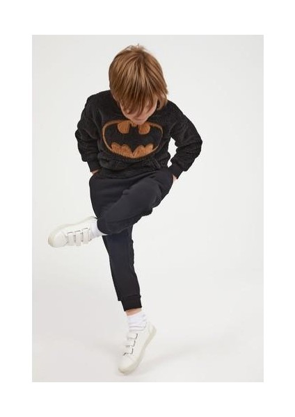 Lisanslı Siyah Erkek Çocuk Eşofman Takım