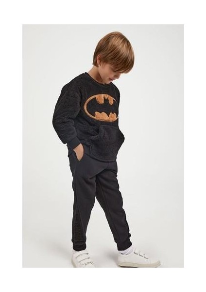 Lisanslı Siyah Erkek Çocuk Eşofman Takım