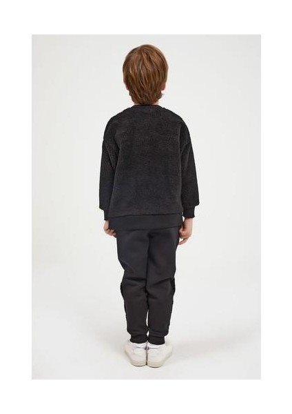 Lisanslı Siyah Erkek Çocuk Eşofman Takım