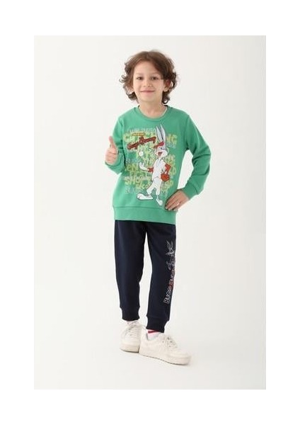 Çam Yeşili Erkek Çocuk Eşofman Takımı