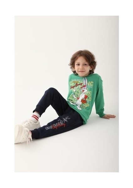 Çam Yeşili Erkek Çocuk Eşofman Takımı