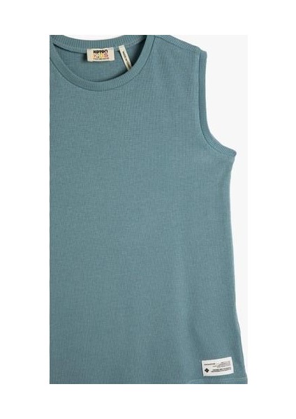 Basic Atlet Bisiklet Yaka Fitilli Pamuklu