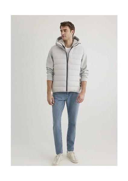 Erkek Gri M0110554-70074 Kapüşonlu Yelek indirimleri