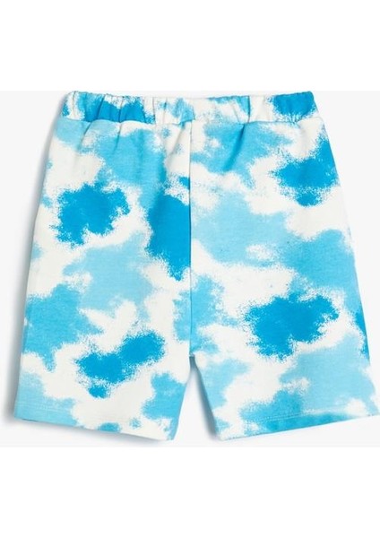 Şort Batik Desenli Beli Bağlamalı Cepli Pamuklu fırsatları