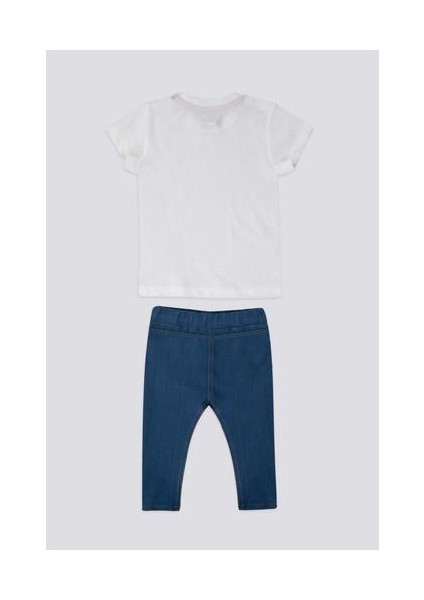 Light Delicate Krem Bebek T-shirt Takım