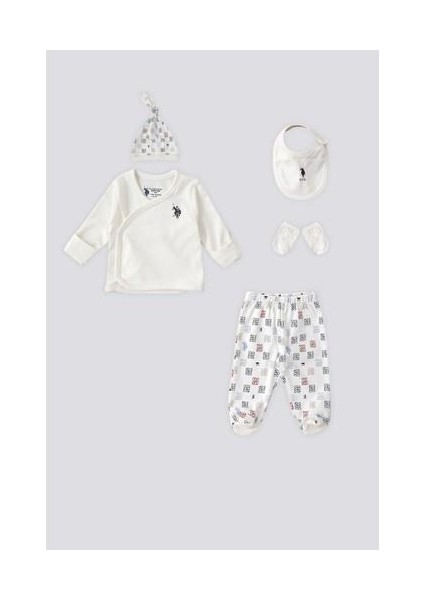 Krem Uspa Desen Bebek 5'li Hastane Çıkış Seti indirimleri