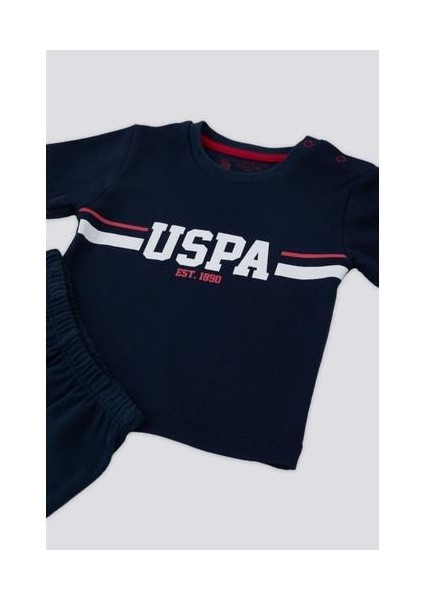 Stripe Lacivert Bebek T-shirt Takım