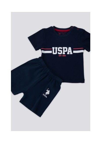 Stripe Lacivert Bebek T-shirt Takım