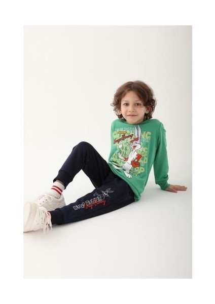 Çam Yeşili Erkek Çocuk Eşofman Takımı