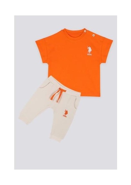 Color Harmony Turuncu Erkek Bebek T-shirt Pantolon Takım