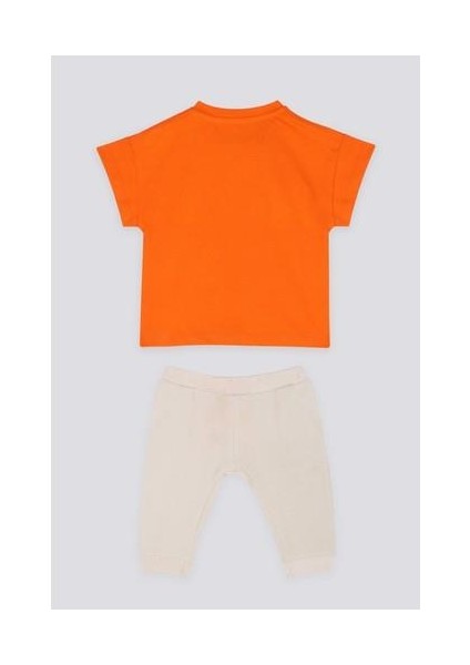 Color Harmony Turuncu Erkek Bebek T-shirt Pantolon Takım