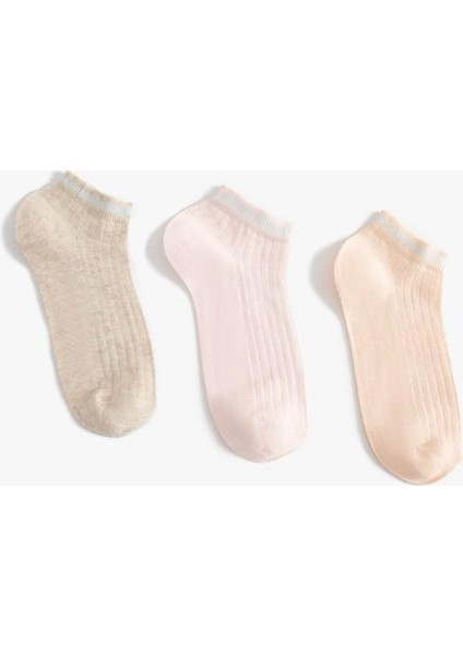 3'lü Çorap Seti Çok Renkli Çizgili indirimleri