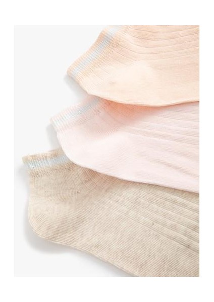 3'lü Çorap Seti Çok Renkli Çizgili