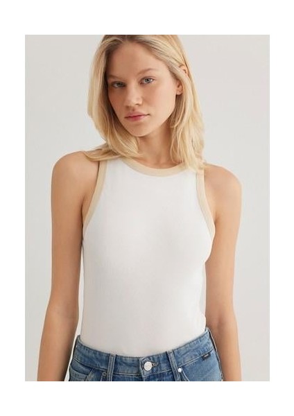 Biye Detaylı Ekru Atlet 1612882-70057